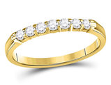 14K Yellow Gold 1/4 Carat (ctw I-J, I2-I3) Diamond Wedding Band Ring in 14K Yellow Gold